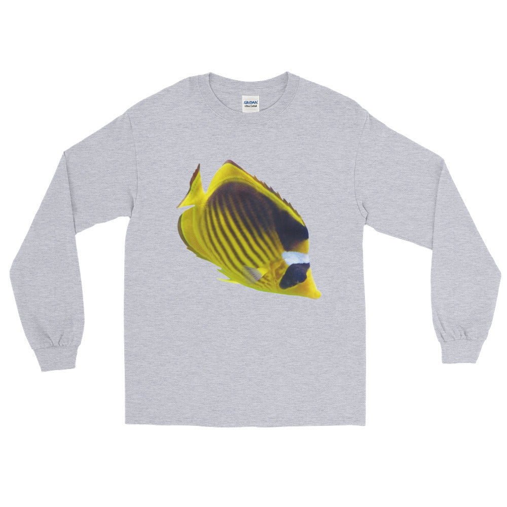Butterfly-Fish Print Long Sleeve T-Shirt