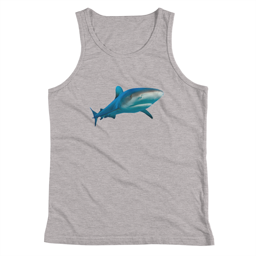 Great-White-Shark Print Youth Tank Top