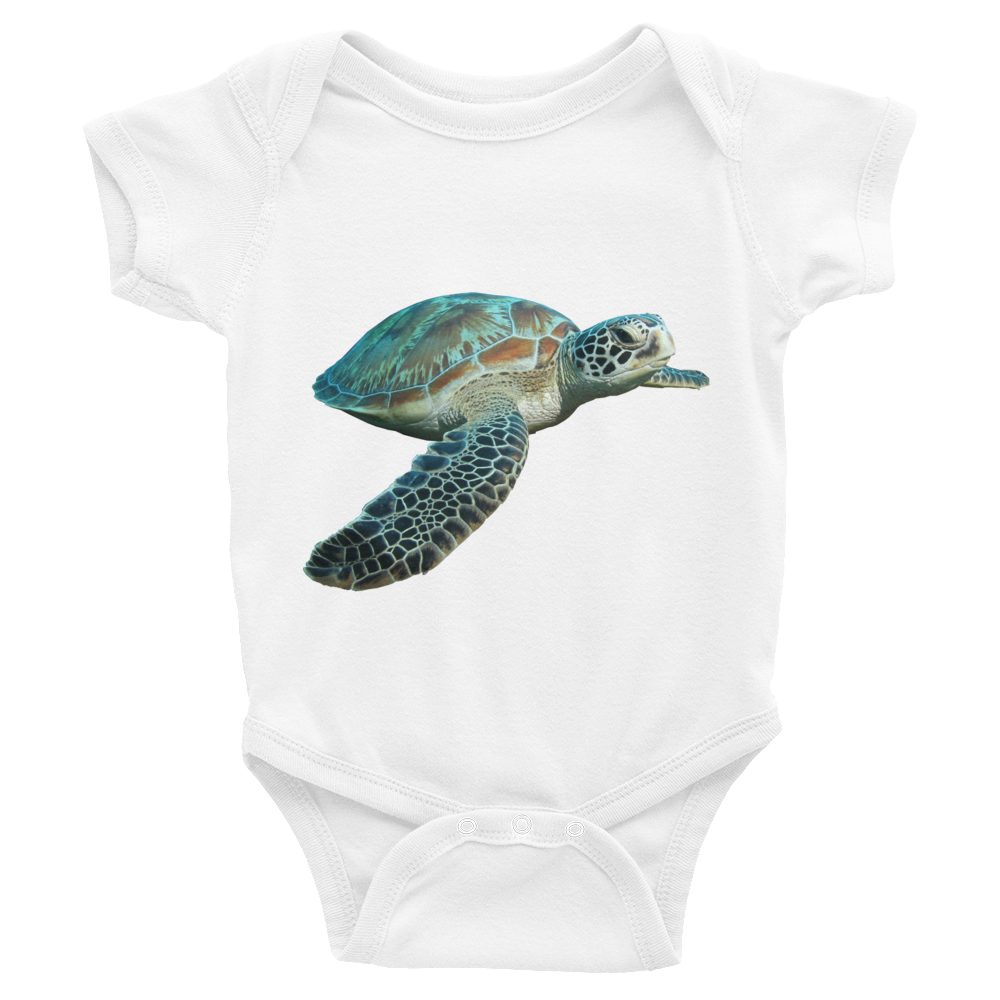 Sea-Turtle Print Infant Bodysuit