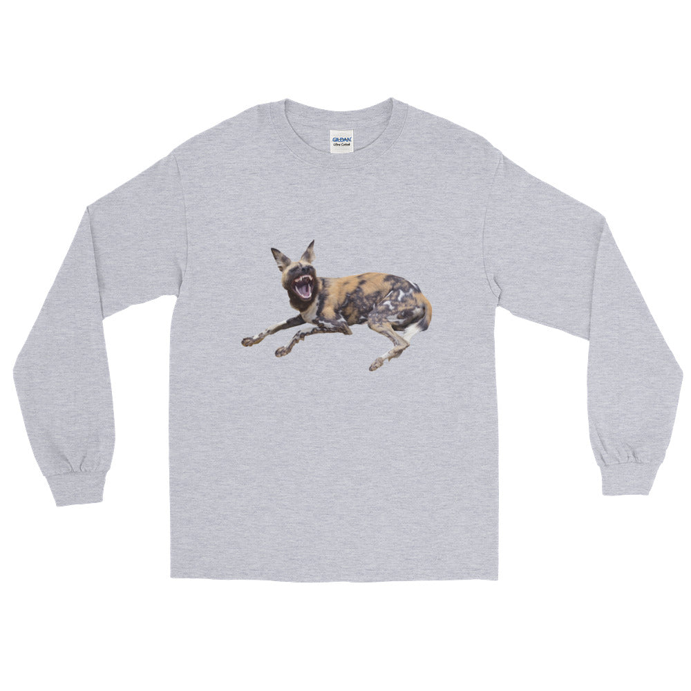 African-Wild-Dog Print Long Sleeve T-Shirt