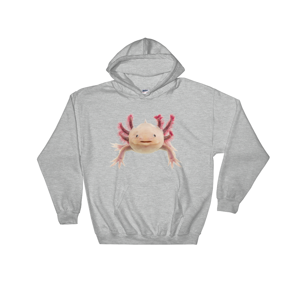 Axolotle Print Hooded Sweatshirt