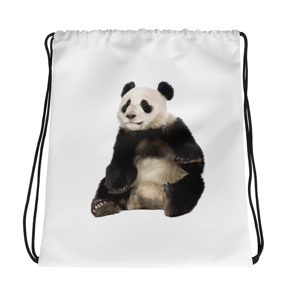 Giant-Panda Print Drawstring bag