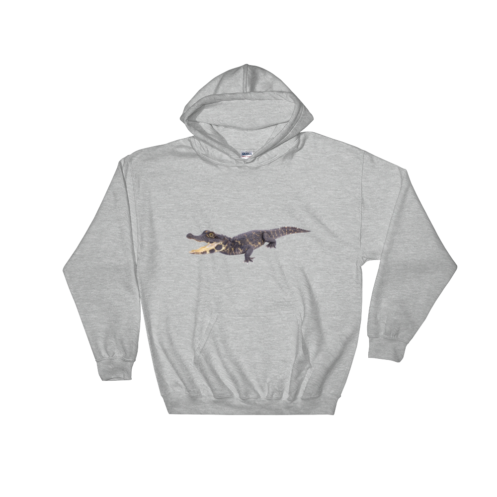 Dwarf-Crocodile Print Hooded Sweatshirt