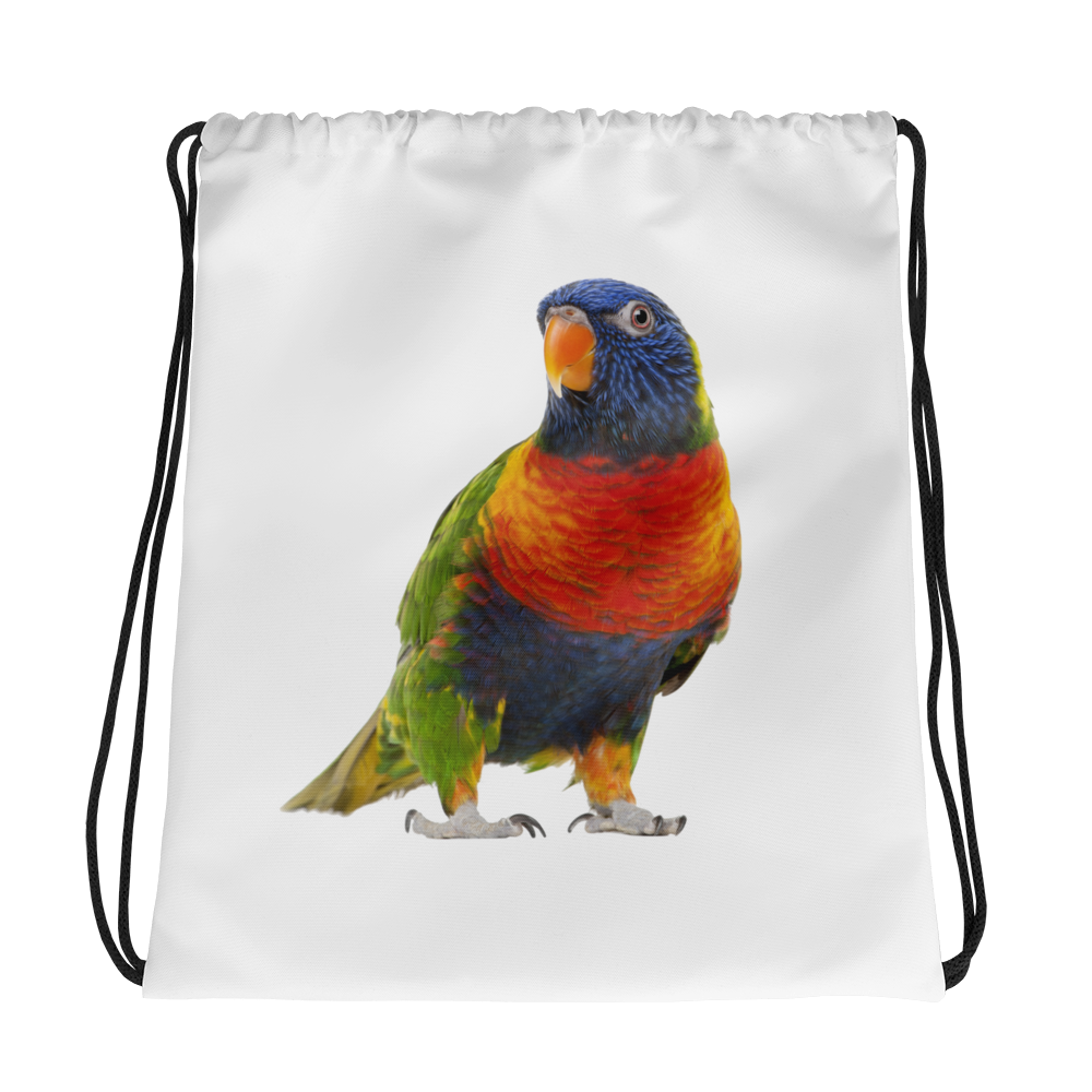 Parrot Print Drawstring bag