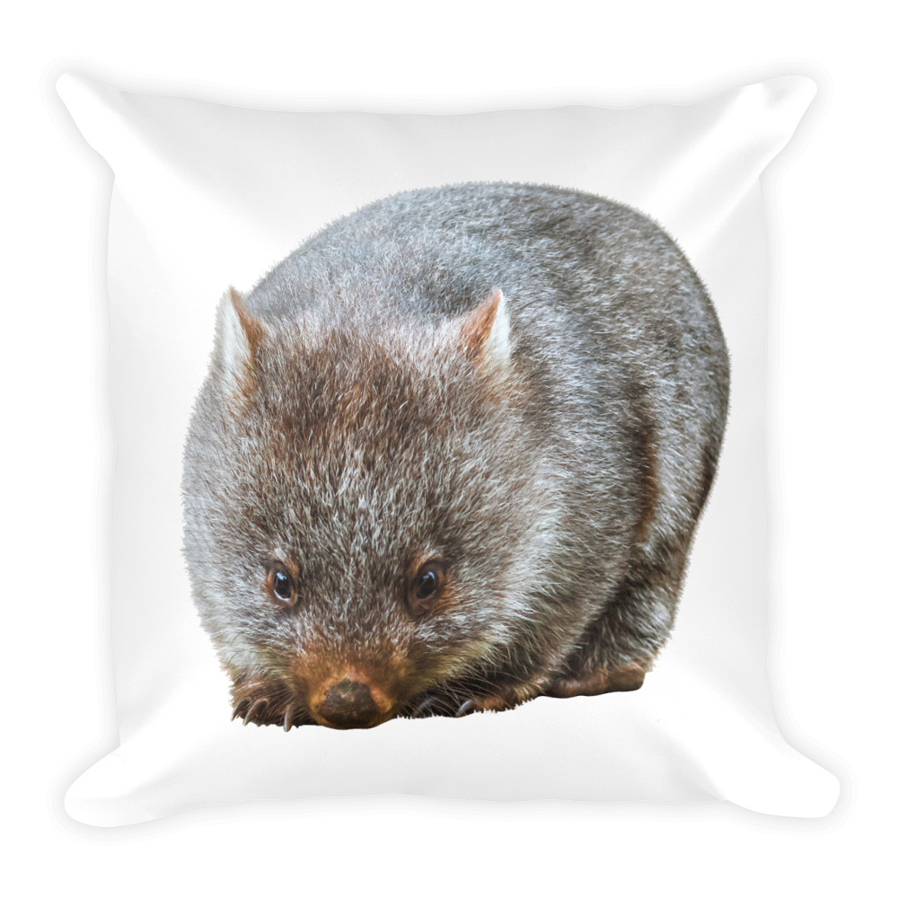 Wombat Print Square Pillow
