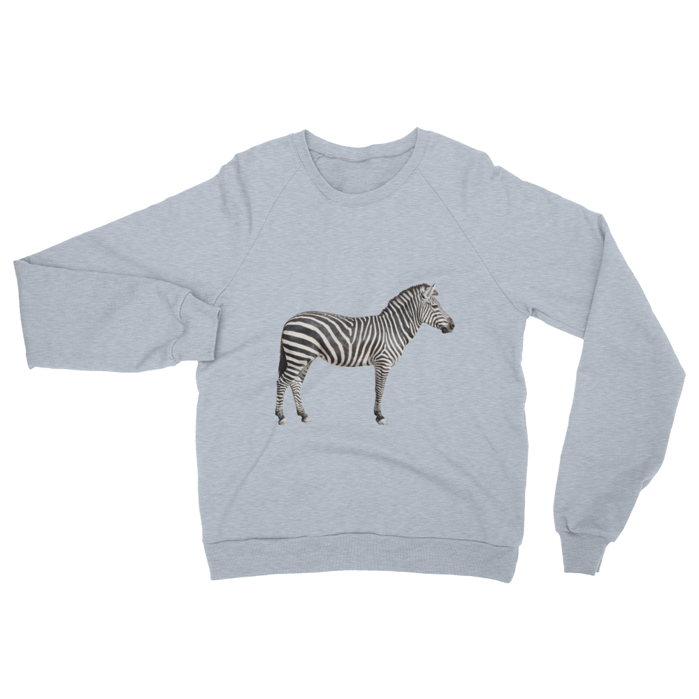 Zebra print Unisex California Fleece Raglan Sweatshirt