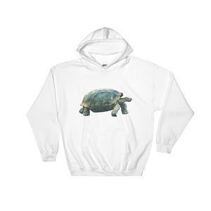 Galapagos-Giant-Turtle Print Hooded Sweatshirt