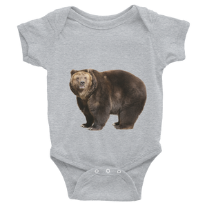 Brown-Bear Print Infant Bodysuit