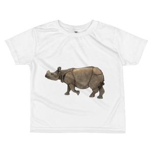 Indian-Rhinoceros print All-over kids sublimation T-shirt