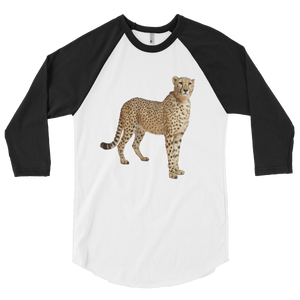 Cheetah Print 3/4 sleeve raglan shirt