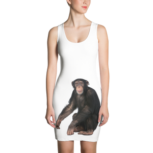 Chimpanzee Print Sublimation Cut & Sew Dress
