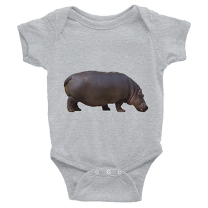 Hippopotamus Print Infant Bodysuit