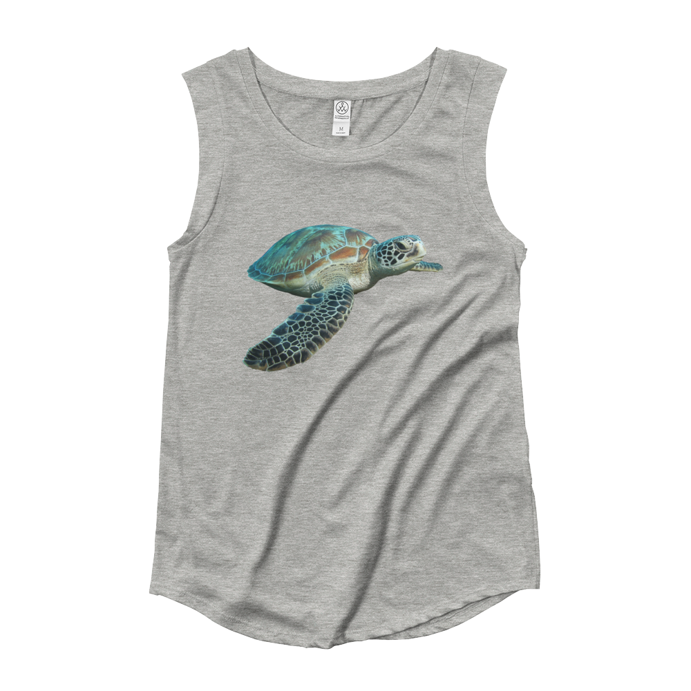 Sea-Turtle Ladies‰۪ Cap Sleeve T-Shirt