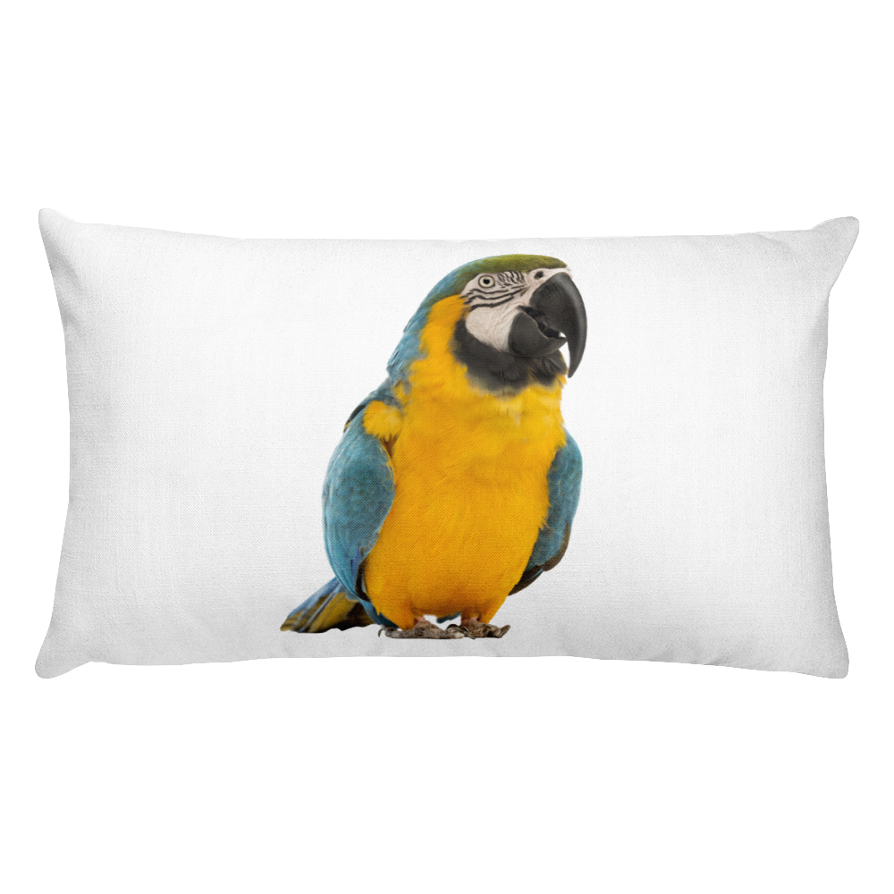 Macaw Print Rectangular Pillow