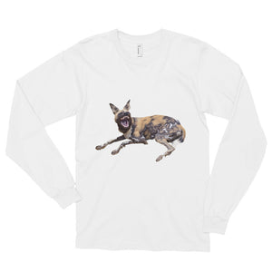 African-Wild-Dog Print Long sleeve t-shirt (unisex)