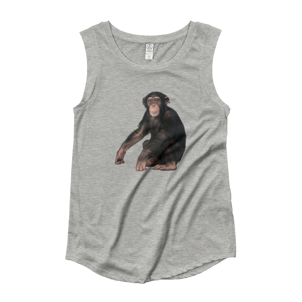Chimpanzee Ladies‰۪ Cap Sleeve T-Shirt