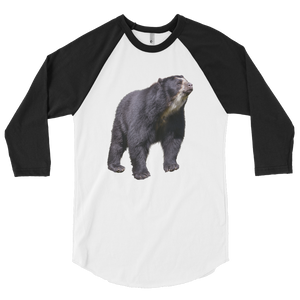 Specticaled-Bear print 3/4 sleeve raglan shirt