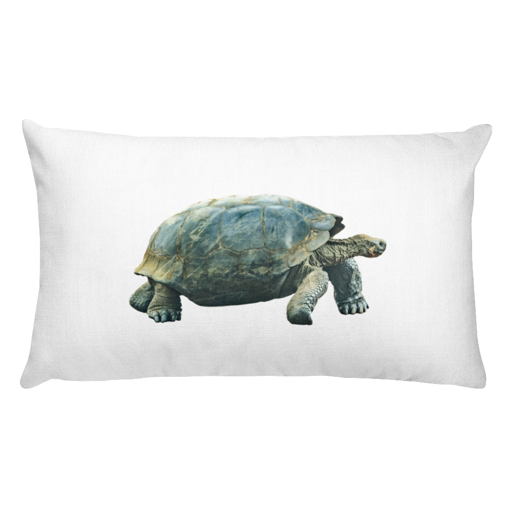 Galapagos-Giant-Turtle Print Rectangular Pillow