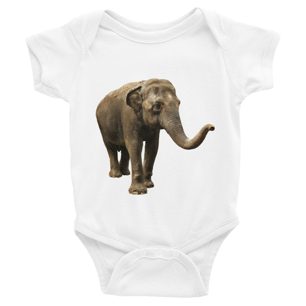 Indian-Elephant Print Infant Bodysuit