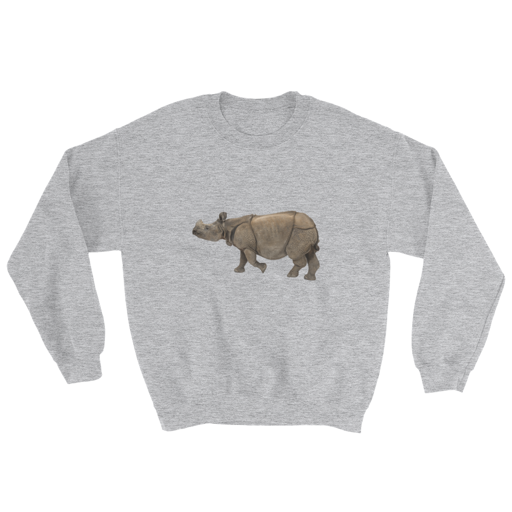 Indian-Rhinoceros Print Sweatshirt