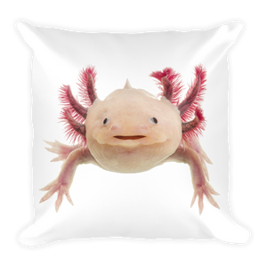 Axolotle Print Square Pillow