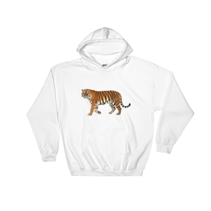 Siberian-Tiger Print Hooded Sweatshirt