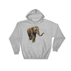 Indian-Elephant Print Hooded Sweatshirt