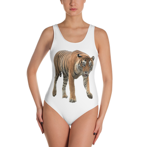 Bengal-Tiger Print One-Piece Swimsuit