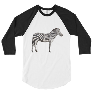 Zebra Print 3/4 sleeve raglan shirt