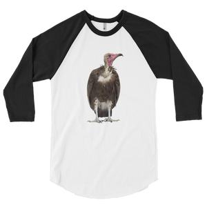 Vulture print 3/4 sleeve raglan shirt