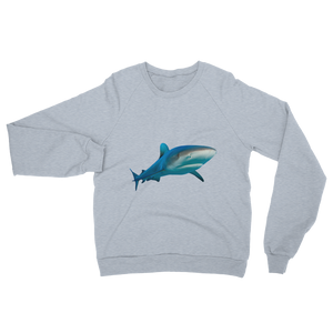 Great-White-Shark print Unisex California Fleece Raglan Sweatshirt