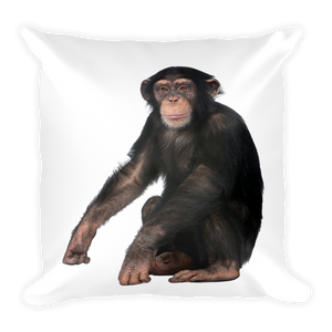 Chimpanzee Print Square Pillow