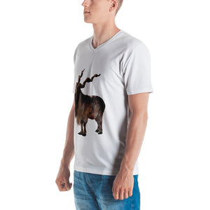 Markhoor Print Men's V neck T-shirt
