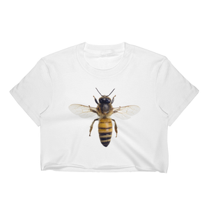 Honey-Bee Print Women's Crop Top