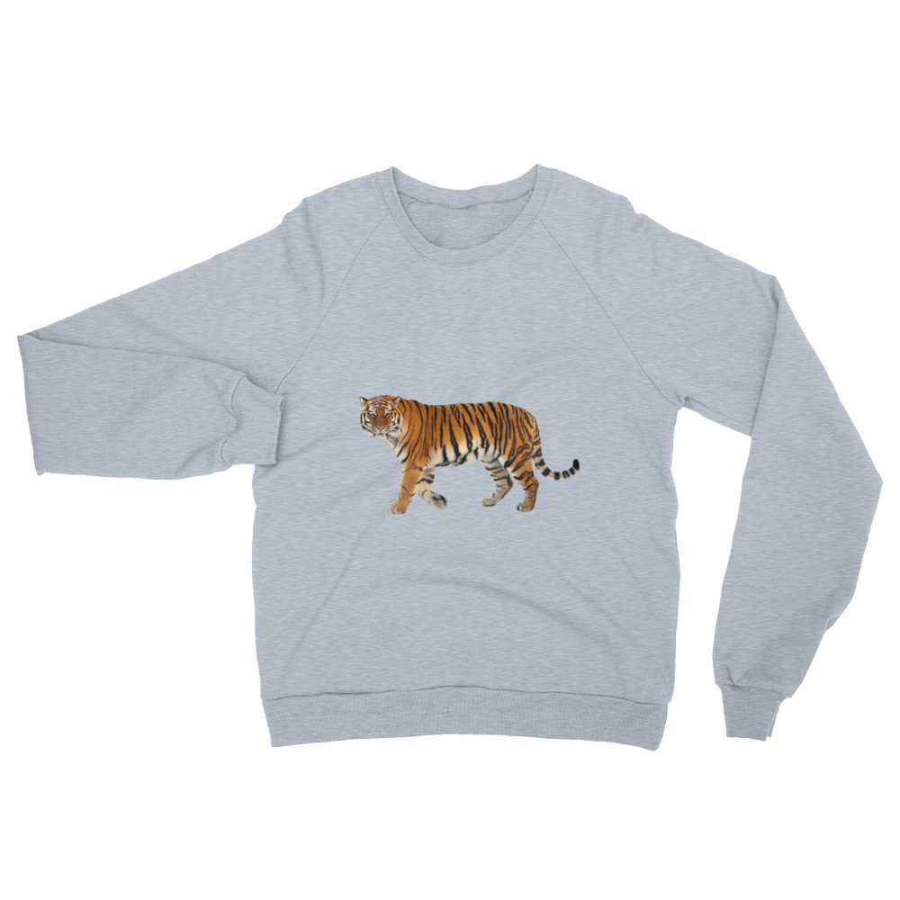 Siberian-Tiger print Unisex California Fleece Raglan Sweatshirt
