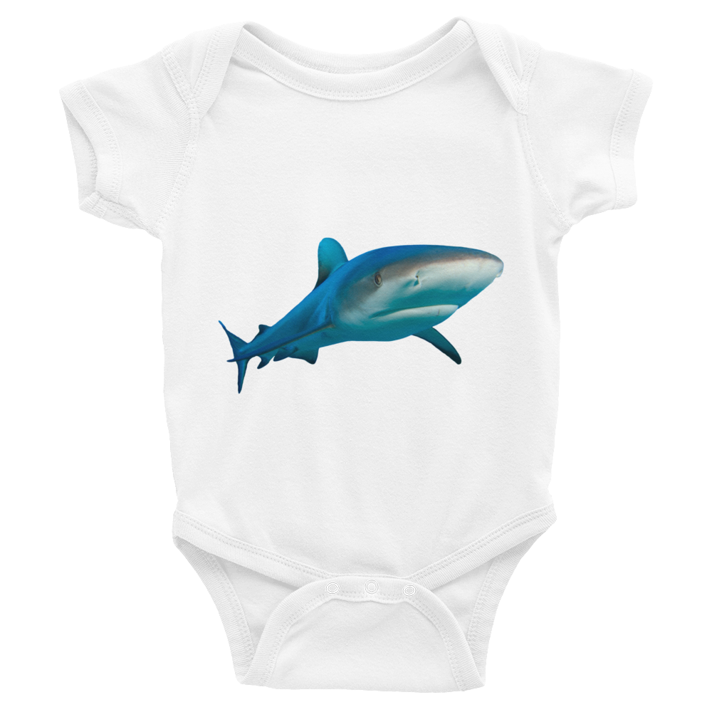 Great-White-Shark Print Infant Bodysuit