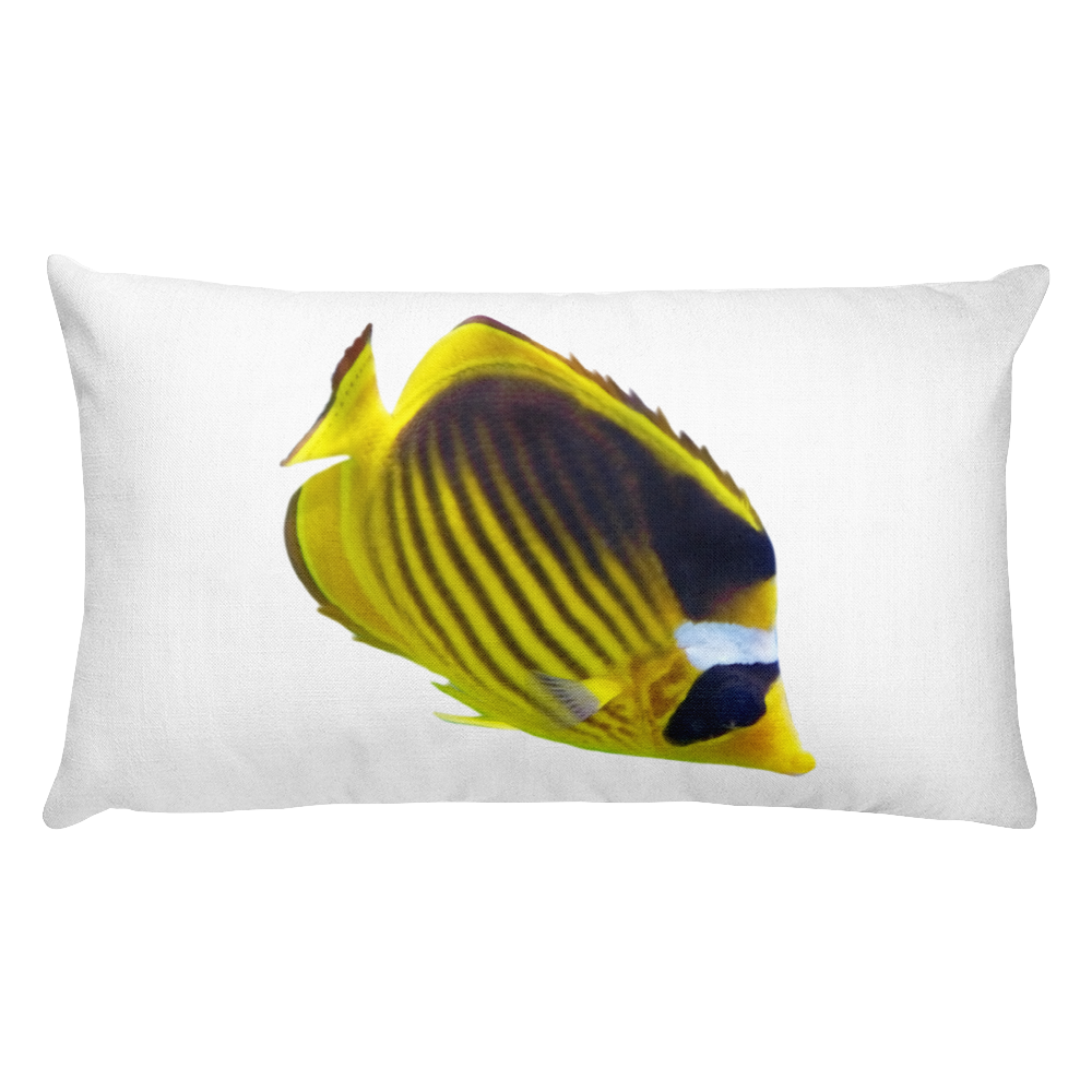 Butterfly-Fish Print Rectangular Pillow