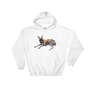 African-Wild-Dog Print Hooded Sweatshirt