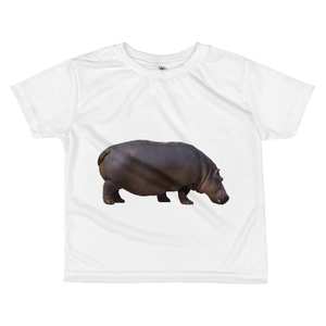 Hippopotamus Print All-over kids sublimation T-shirt