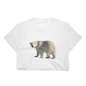 Polar-Bear Print Women's Crop Top