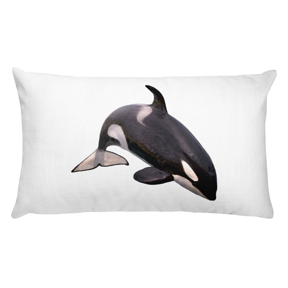 Killer-Whale print Rectangular Pillow
