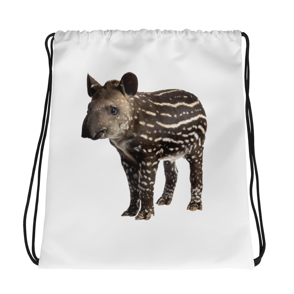 Tapir Print Drawstring bag