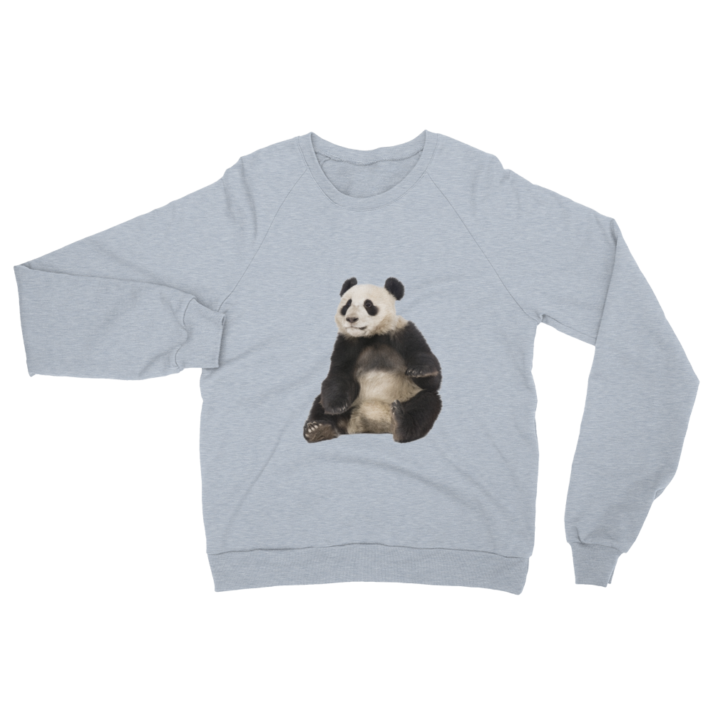 Giant-Panda- print Unisex California Fleece Raglan Sweatshirt