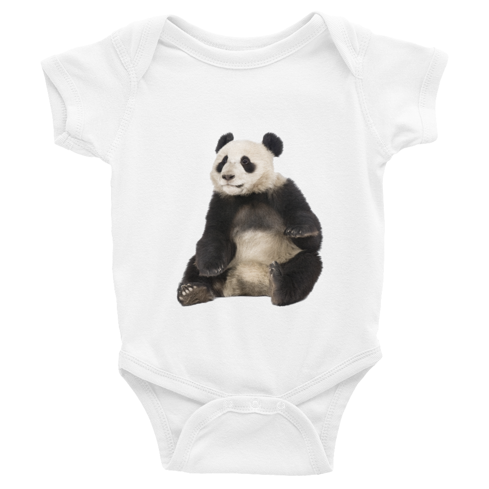 Giant-Panda Print Infant Bodysuit