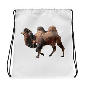 Bactrian-Camel Print Drawstring bag