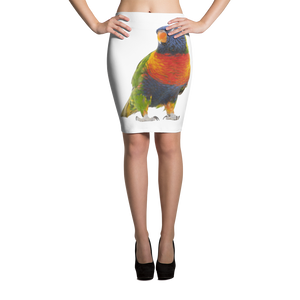 Parrot print Pencil Skirt