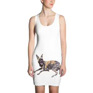 African-Wild-Dog Print Sublimation Cut & Sew Dress