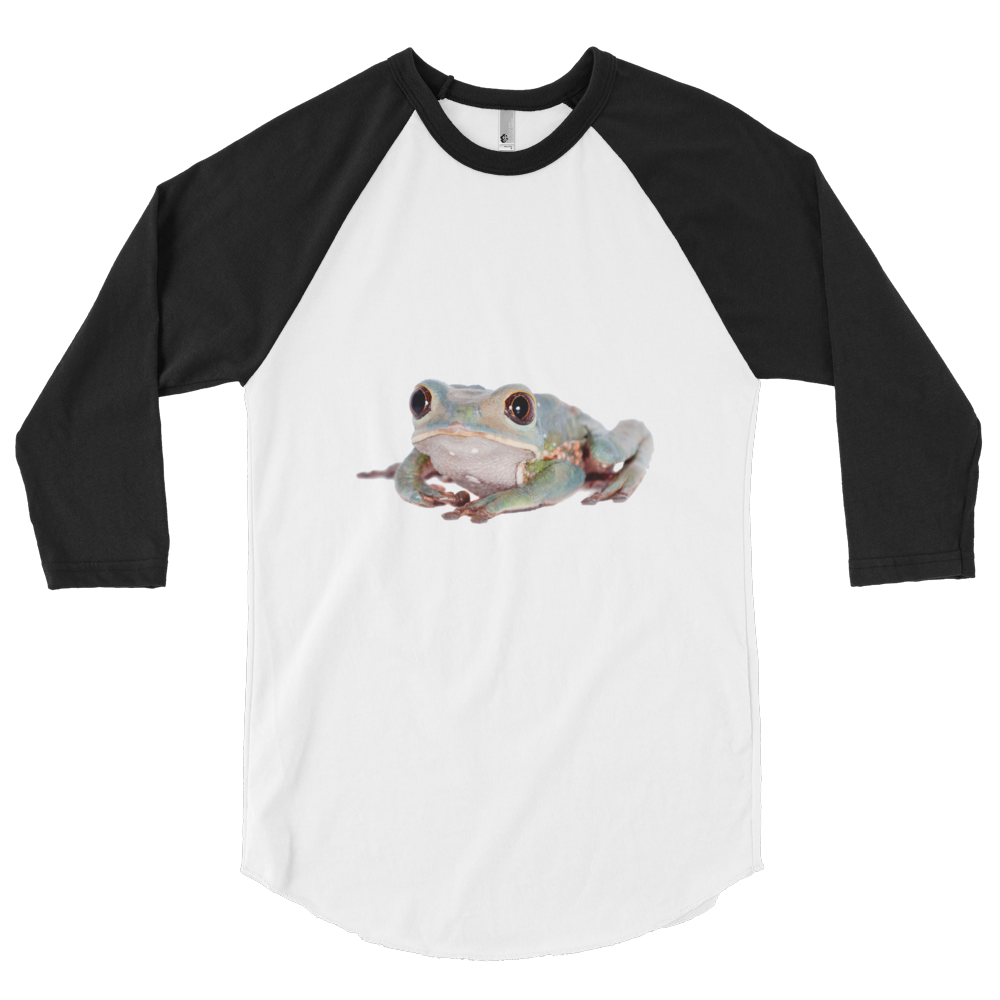 Tarsier-Frog print 3/4 sleeve raglan shirt