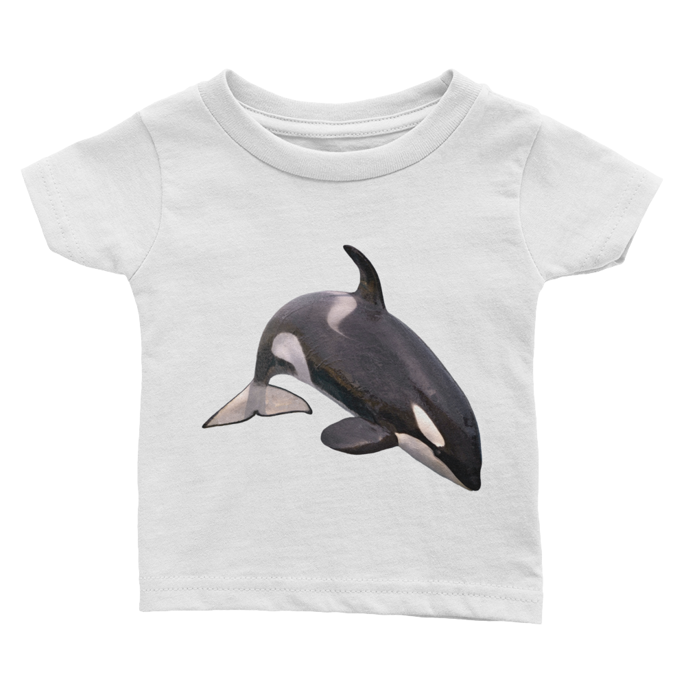 Killer-Whale Print Infant Tee