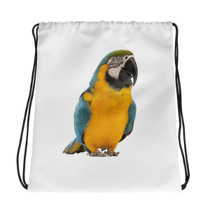 Macaw Print Drawstring bag